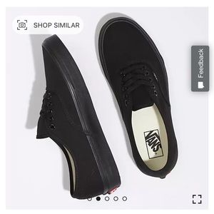 Black authentic vans (all black)